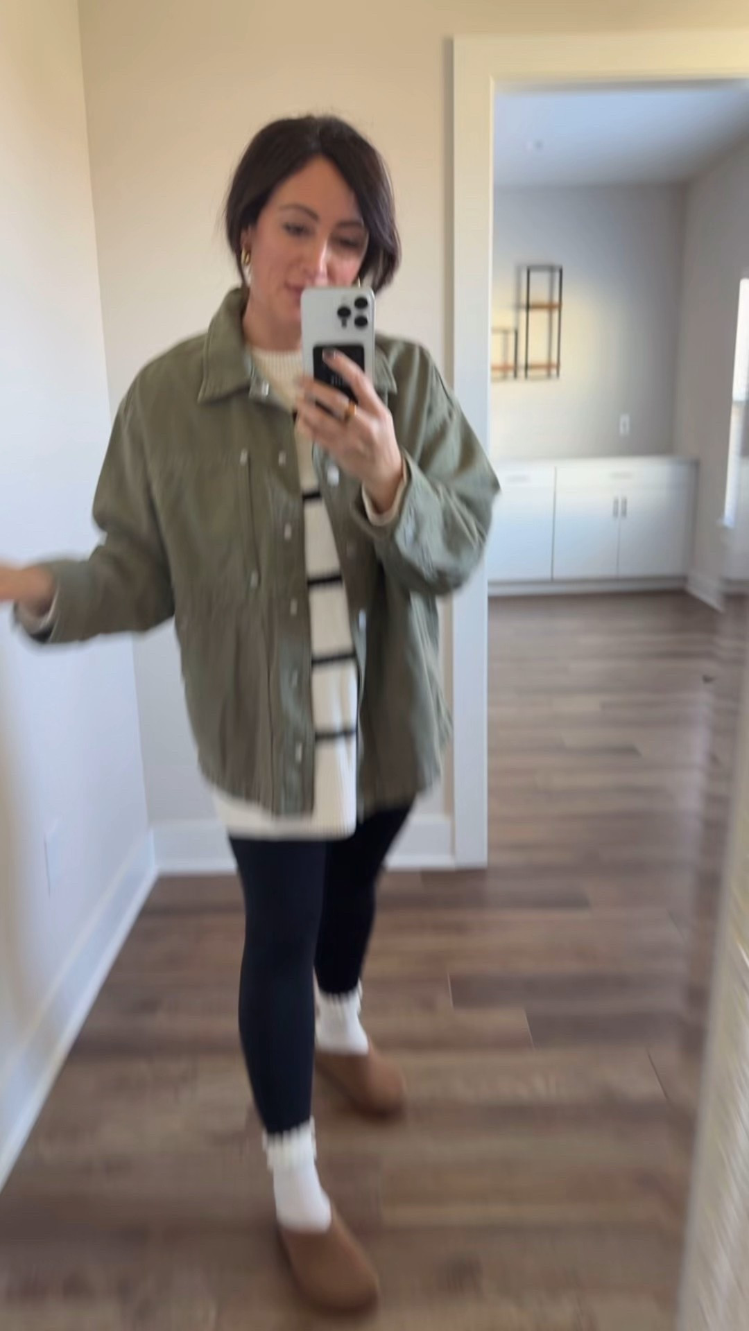 • medium sweater - oversized fit 
• medium jacket - oversized fit 
• medium leggings 
• clogs run big, size down 


#LTKFindsUnder50 #LTKSaleAlert #LTKStyleTip