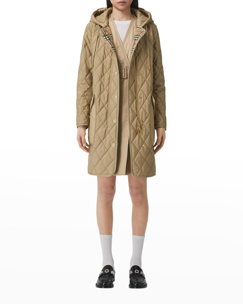 Burberry Roxby Quilted Mid-Length Coat | Neiman Marcus