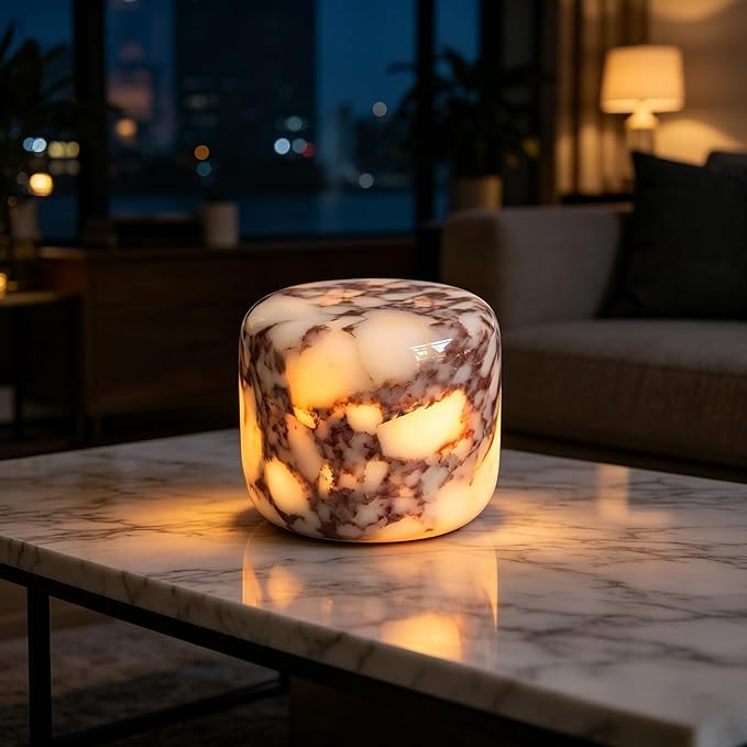 Marble Lamp Nature Marble Table Lamp Rechargeable Tap Pat Light Cordless Night Light Touch Bedsid... | Amazon (US)