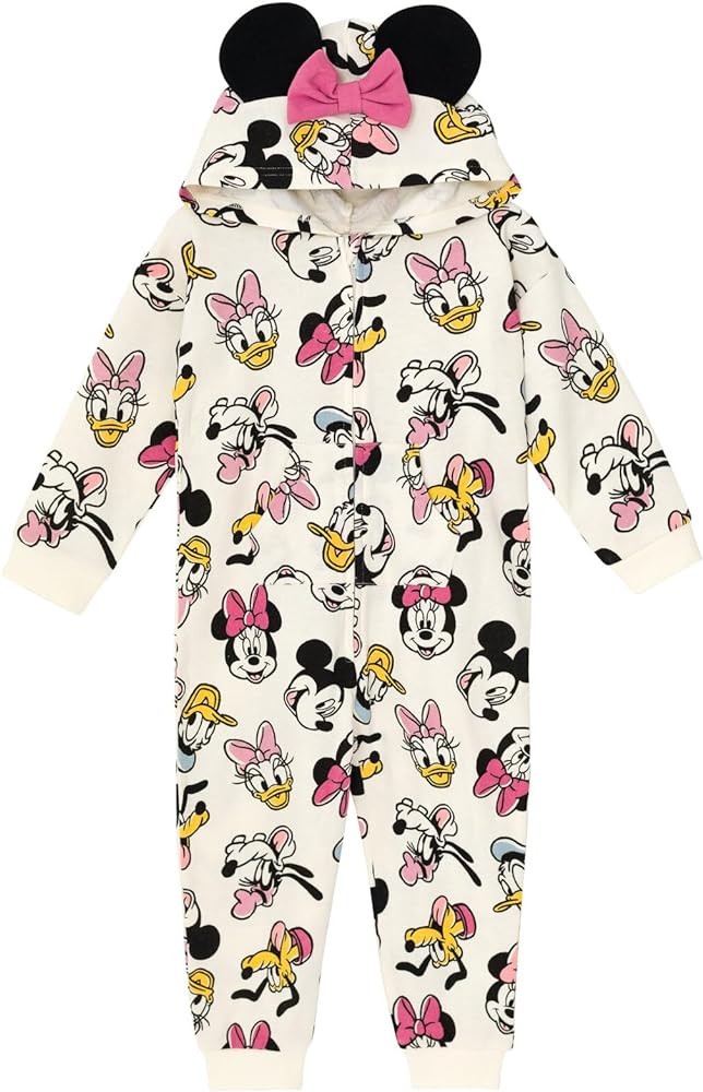 Disney Mickey Mouse Goofy Donald Duck Daisy Duck Fleece Zip Up Coverall Infant to Little Kid | Amazon (US)