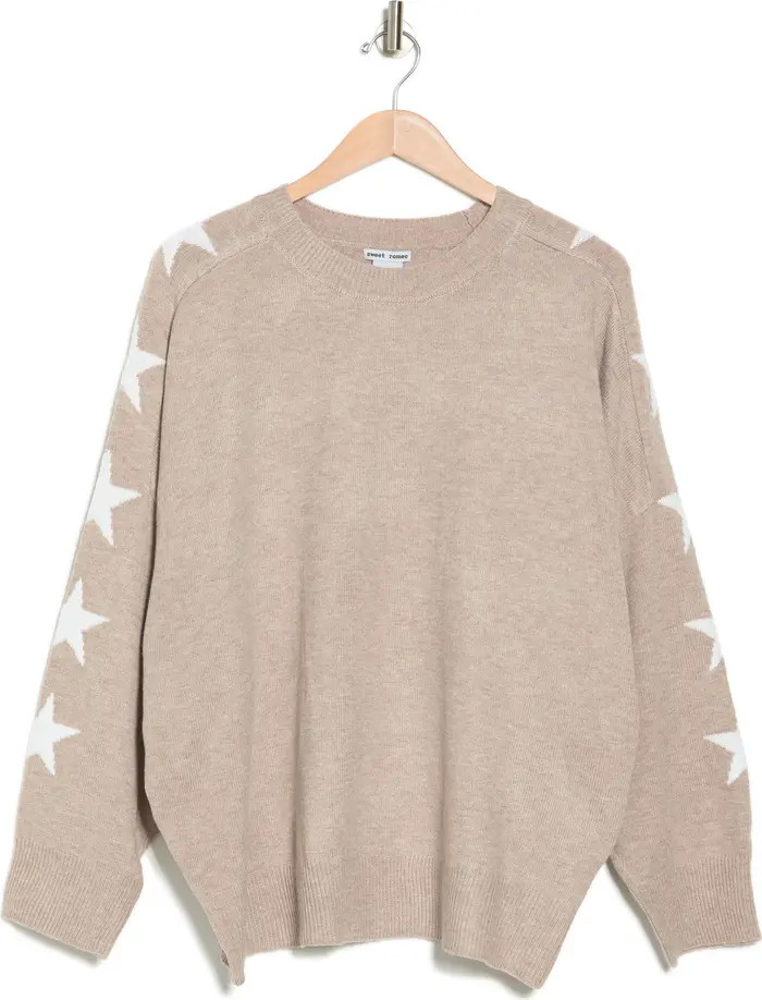 Sweet Romeo Star Sleeve Sweater | Nordstromrack | Nordstrom Rack