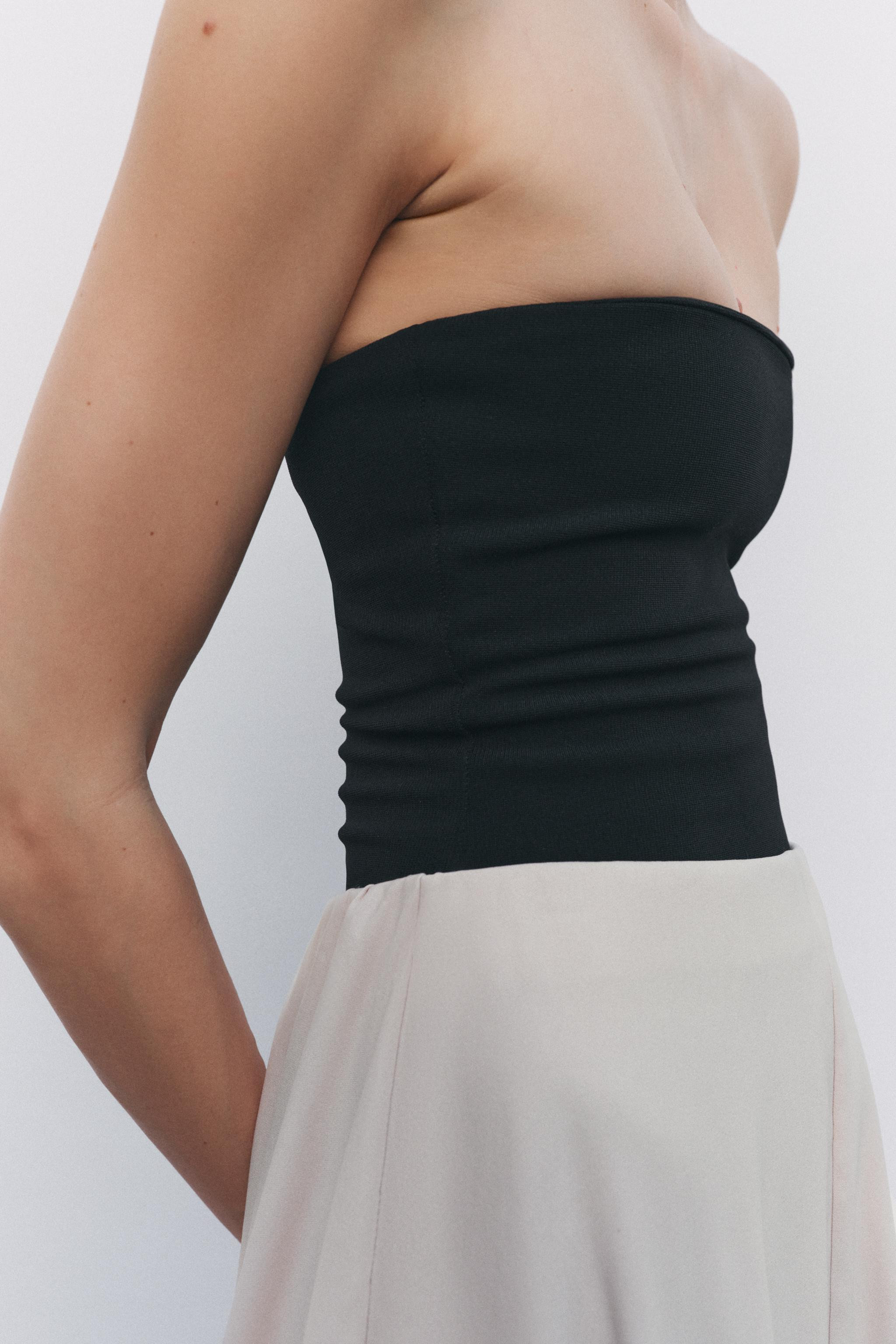 STRETCH BANDEAU BODYSUIT | Zara US