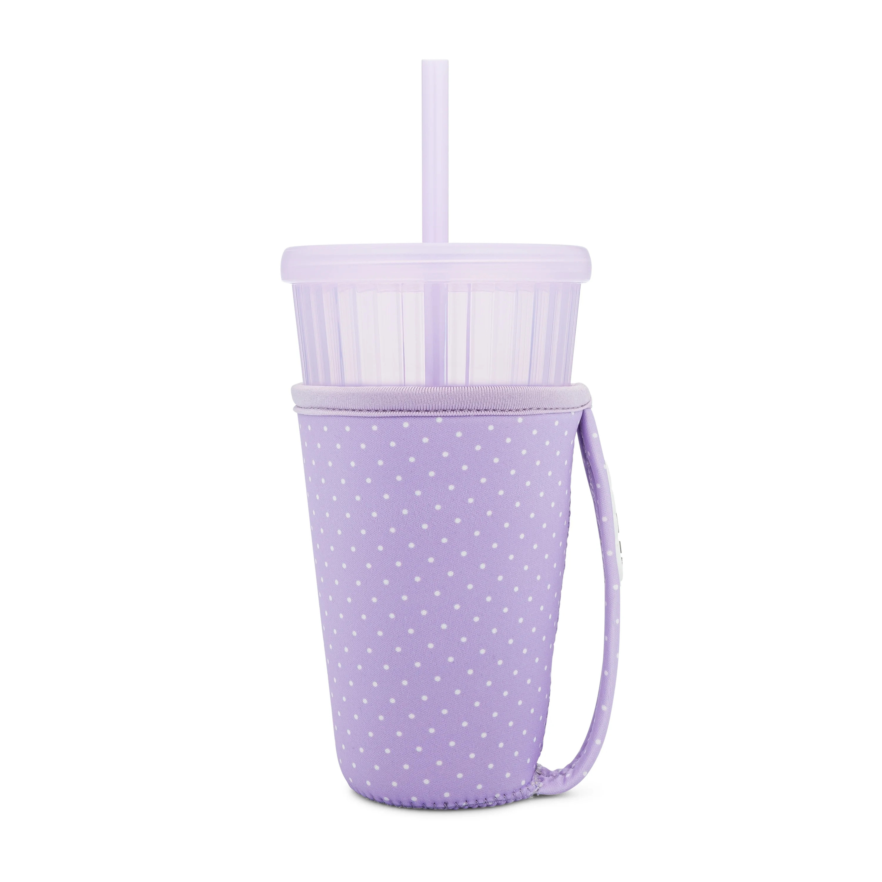 Ello Iced Coffee Cooler 24Oz Plastic Purple Polka Dot - Walmart.com | Walmart (US)