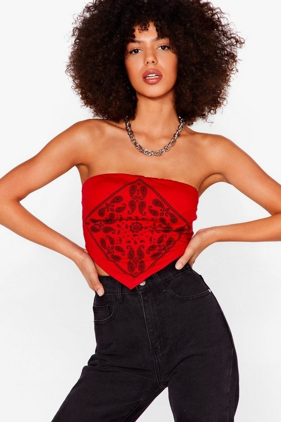 Bandeau Knew Bandana Crop Top | NastyGal (US & CA)
