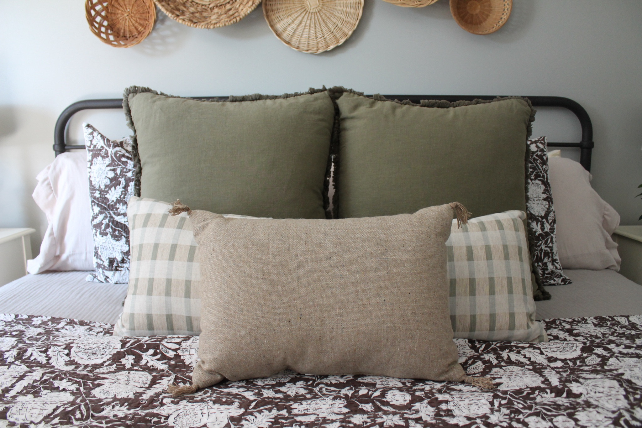 Collected home throw pillows. Target throw pillows. Earth tones. Cottage style. Cozy cottage. Bedding. Bedroom throw pillows. 

#LTKstyletip #LTKfindsunder100 #LTKhome