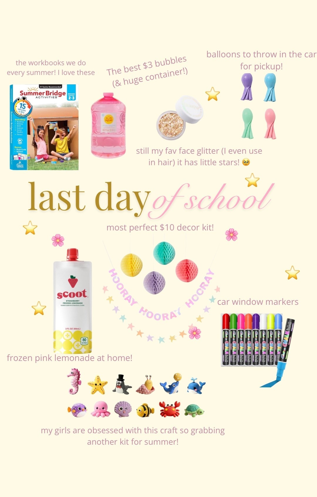 Things that are in my cart for the last day of school/summer break! #lastdayofschool #schoolsout #summerbreak #momlife @Target

#LTKmomlife #LTKootd #LTKKids