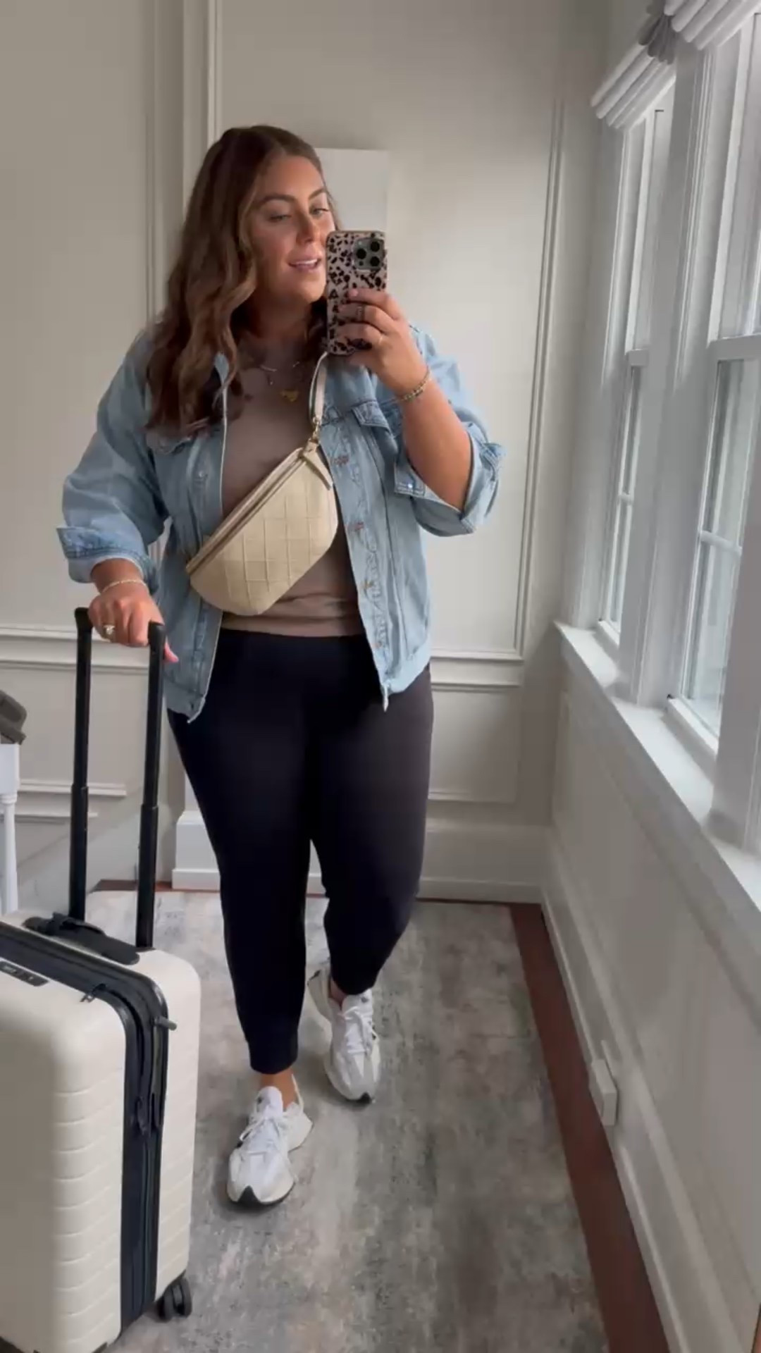 Wearing size XL in denim jacket, XXL Tall in T-shirt, XL in joggers. Travel outfit inspo! 

#LTKMidsize #LTKTravel #LTKStyleTip