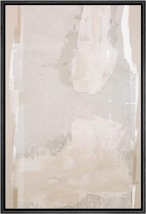 SIGNWIN Framed Canvas Print Wall Art Pastel Grunge Watercolor Gray Landscape Abstract Shapes Illu... | Amazon (US)