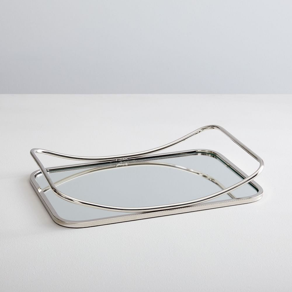 Modern Contour Tray, Nickel | West Elm (US)