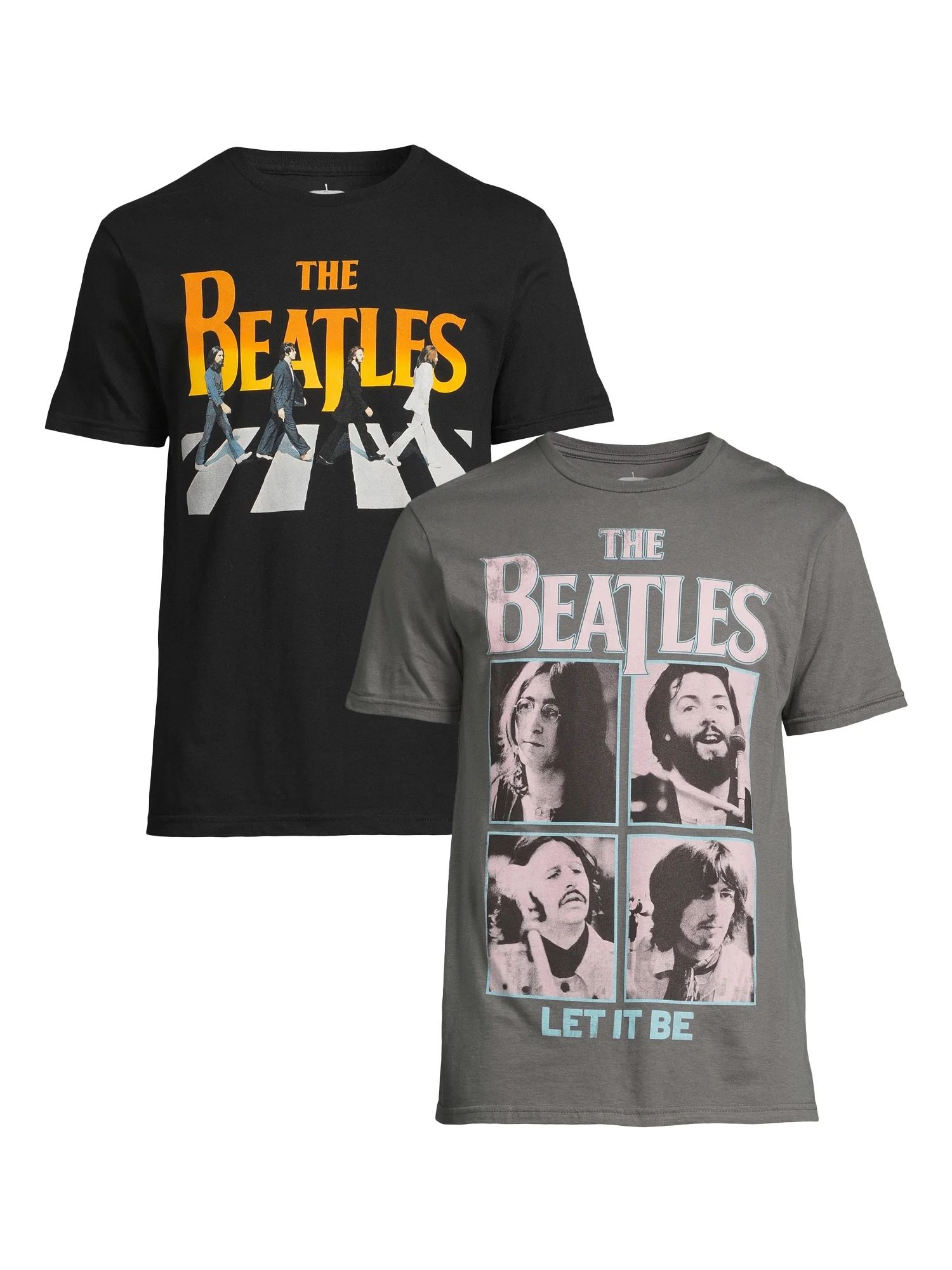 Beatles Men’s & Big Men’s Licensed Graphic T-Shirts, 2 Pack, Sizes S-3XL | Walmart (US)