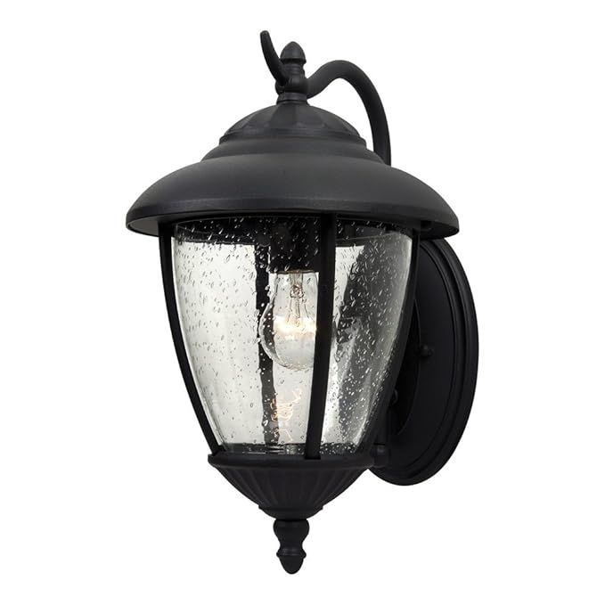 Sea Gull Lighting 84070-12 Lambert Hill One-Light Outdoor Wall Lantern with Clear Seeded Glass Pa... | Amazon (US)