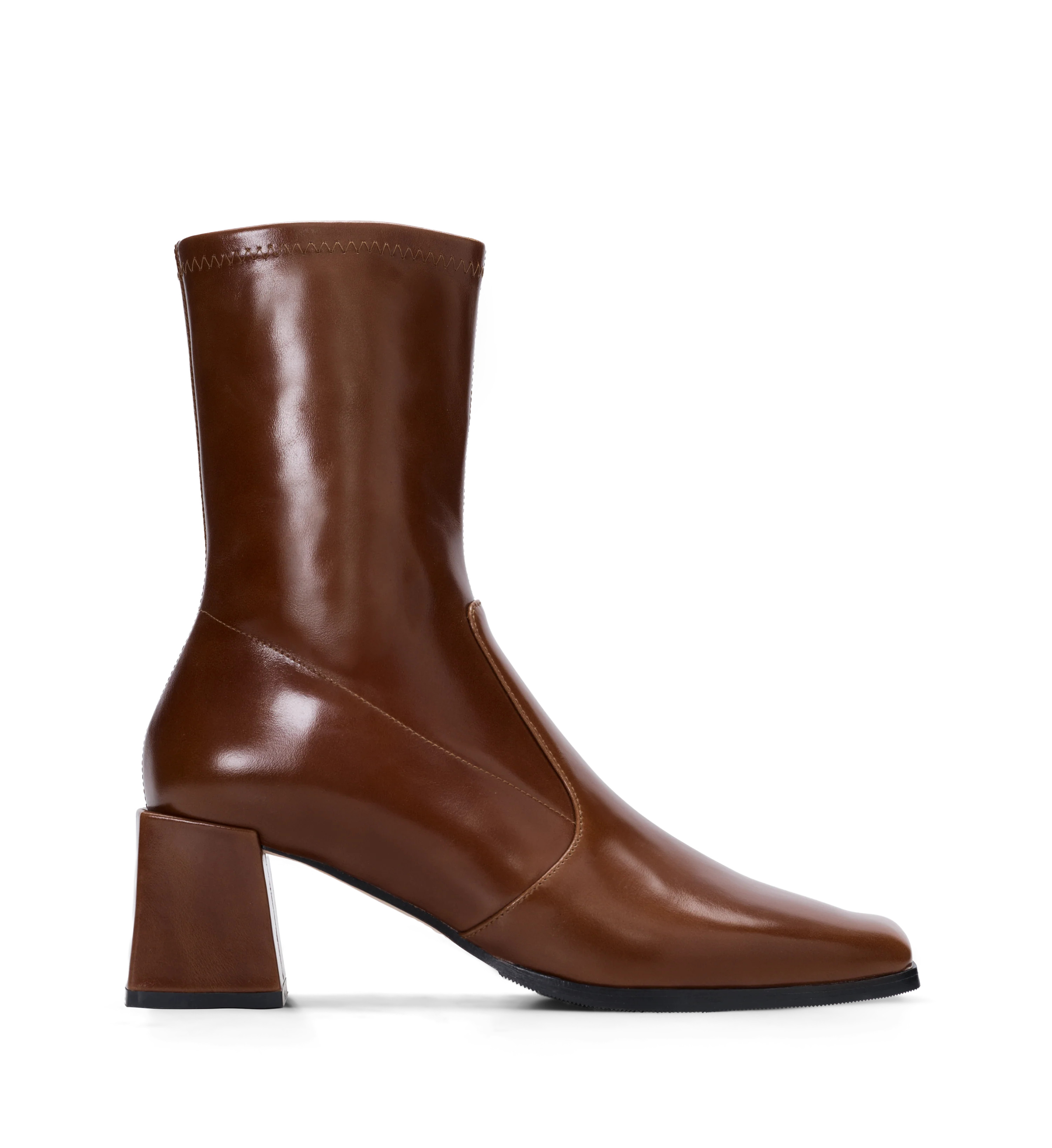 Nightingale Rustic Brown Leather Heeled Boots | Bared Footwear | Bared Footwear