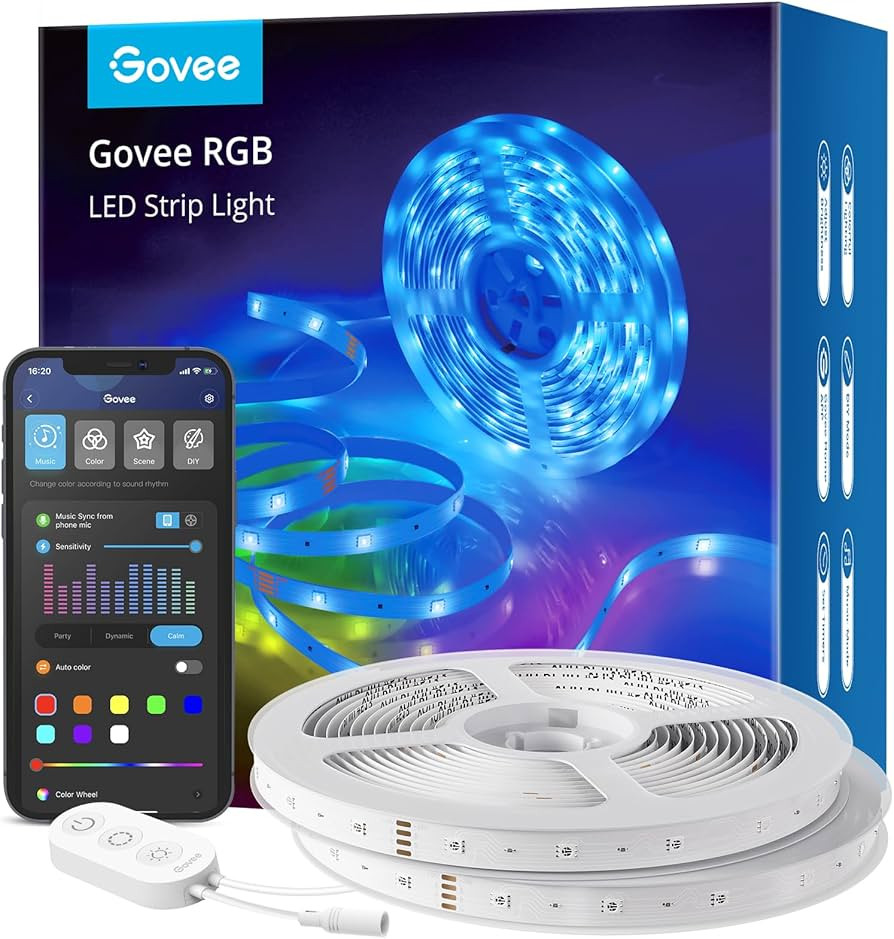 Govee LED Strip Lights 100ft, LED Lights for Bedroom, WiFi RGB LED Lights Work with Alexa and Goo... | Amazon (US)