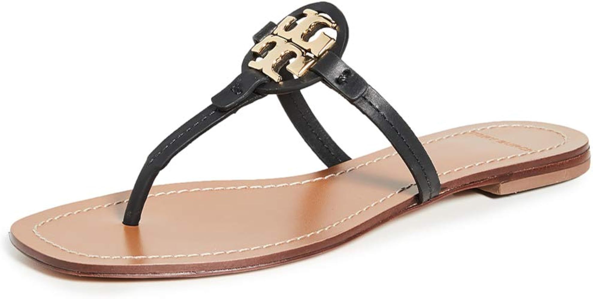 Tory Burch Women's Mini Miller Leather Thong Sandals | Amazon (US)