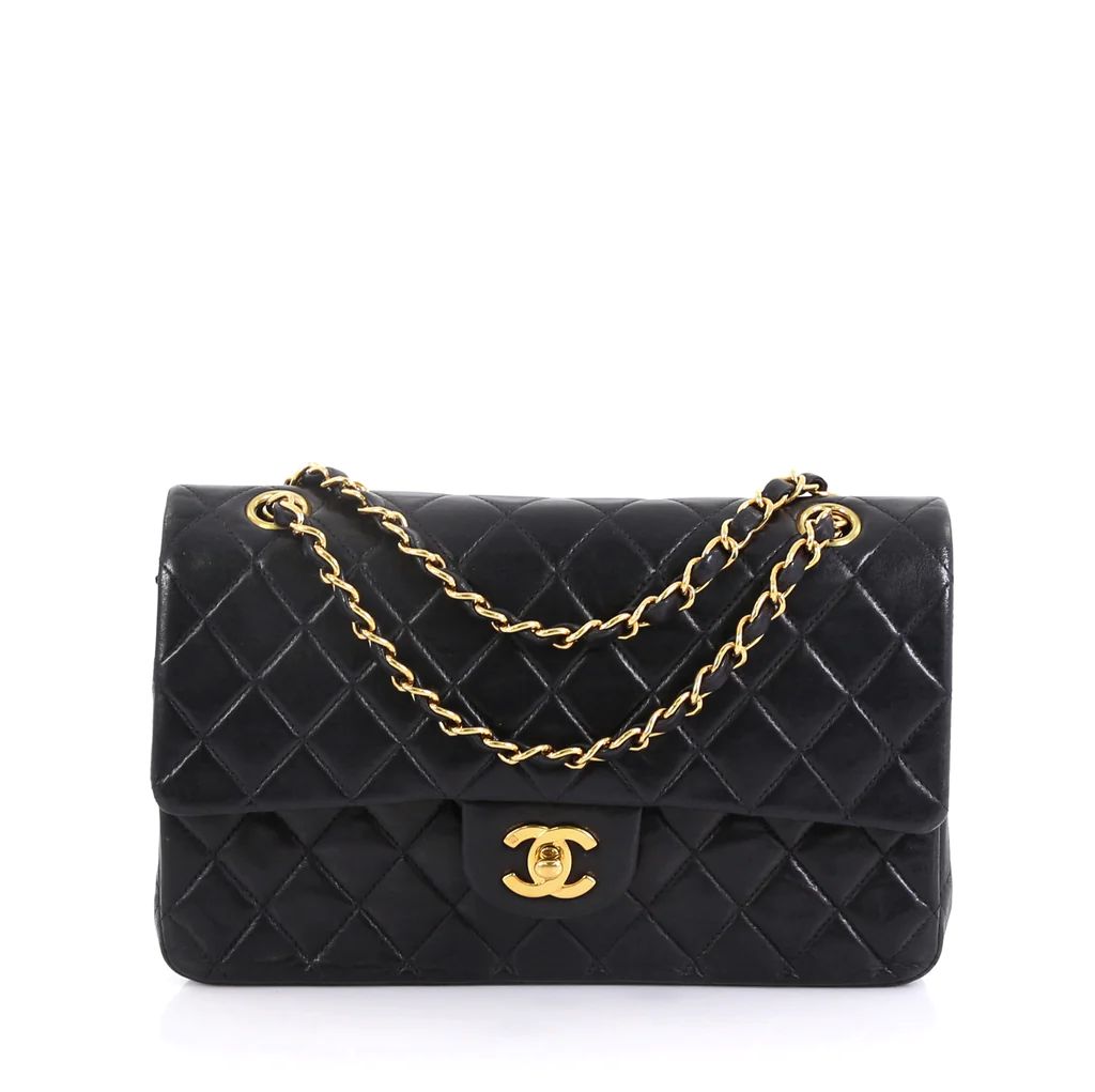 Chanel Vintage Classic Double Flap Bag Quilted Lambskin 4261121 | Rebag