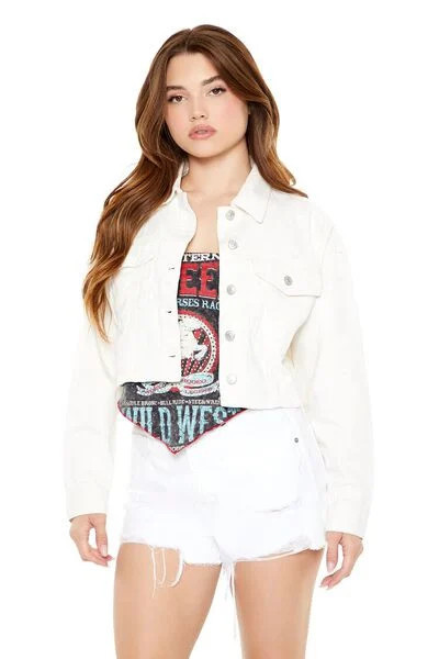 Cropped Denim Trucker Jacket | Forever 21