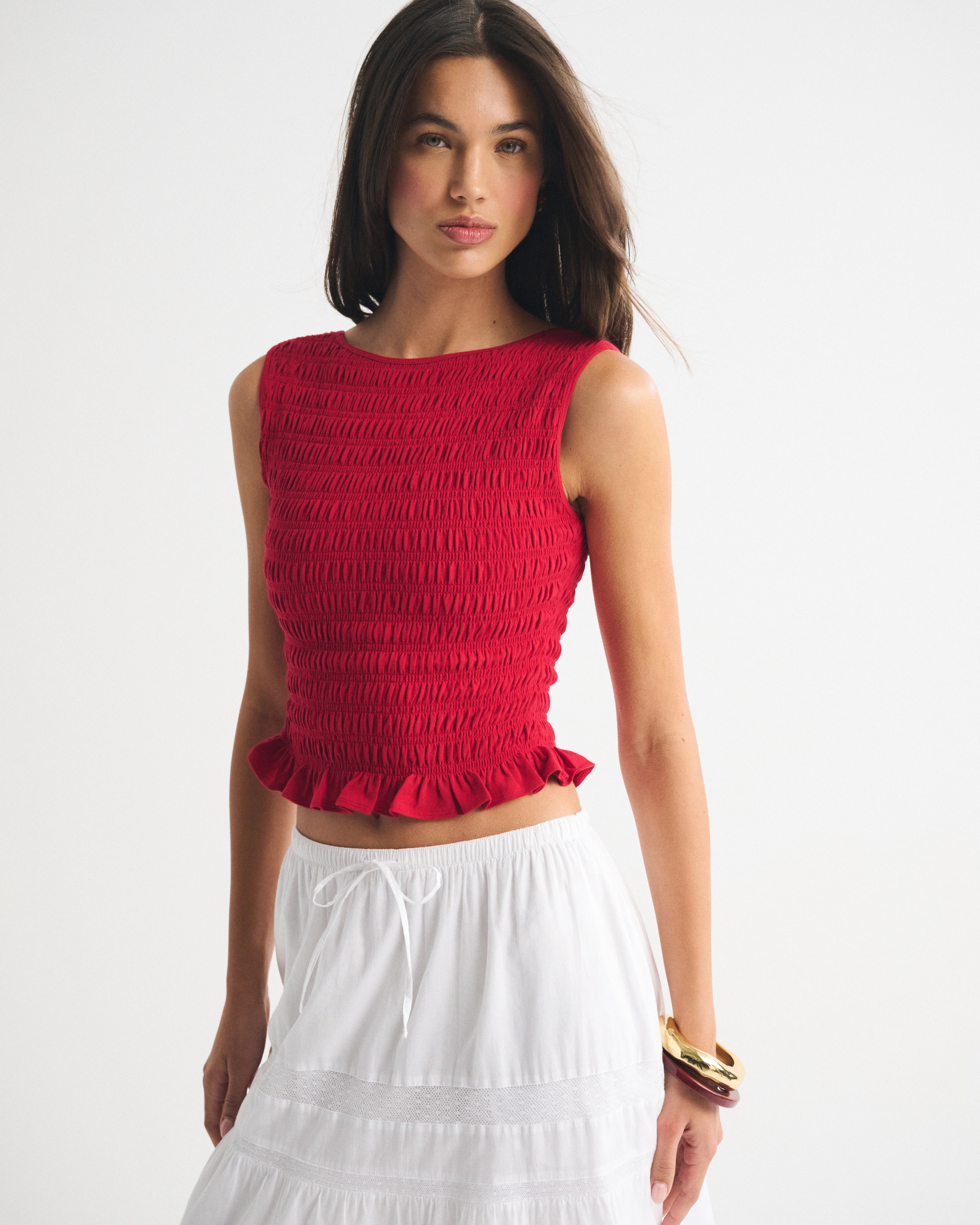 2-in-1 Reversible Smocked Top | Abercrombie & Fitch (US)