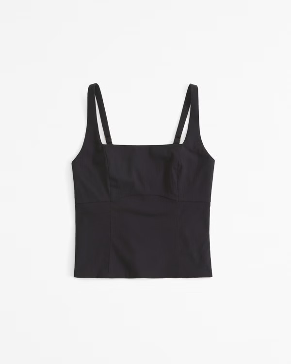 Women's Stretch Cotton Squareneck Top | Women's Tops | Abercrombie.com | Abercrombie & Fitch (US)