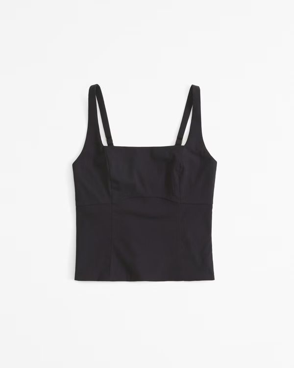 Women's Stretch Cotton Squareneck Top | Women's Tops | Abercrombie.com | Abercrombie & Fitch (US)