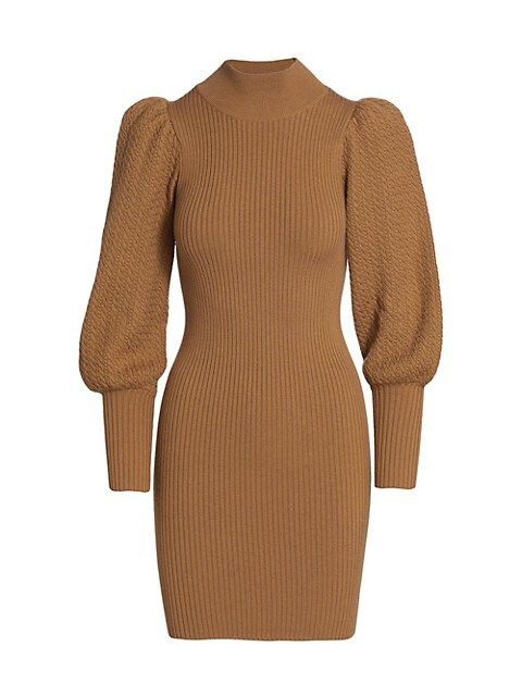 Caleb Wool Puff-Sleeve Sweaterdress | Saks Fifth Avenue