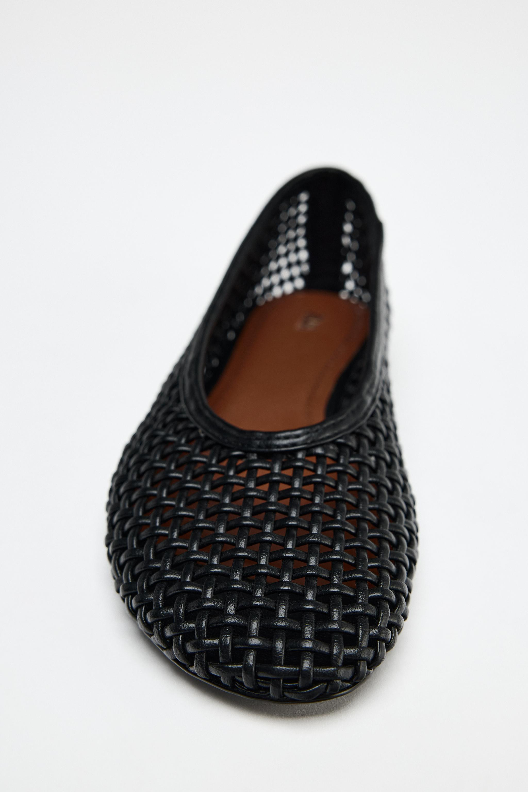 WOVEN BALLET FLATS | Zara US