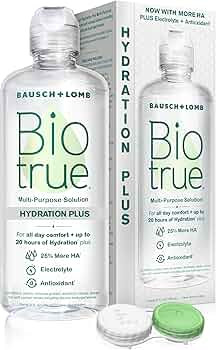 Biotrue Hydration Plus Contact Lens Solution, Multi-Purpose Solution for Soft Contact Lenses, Len... | Amazon (US)