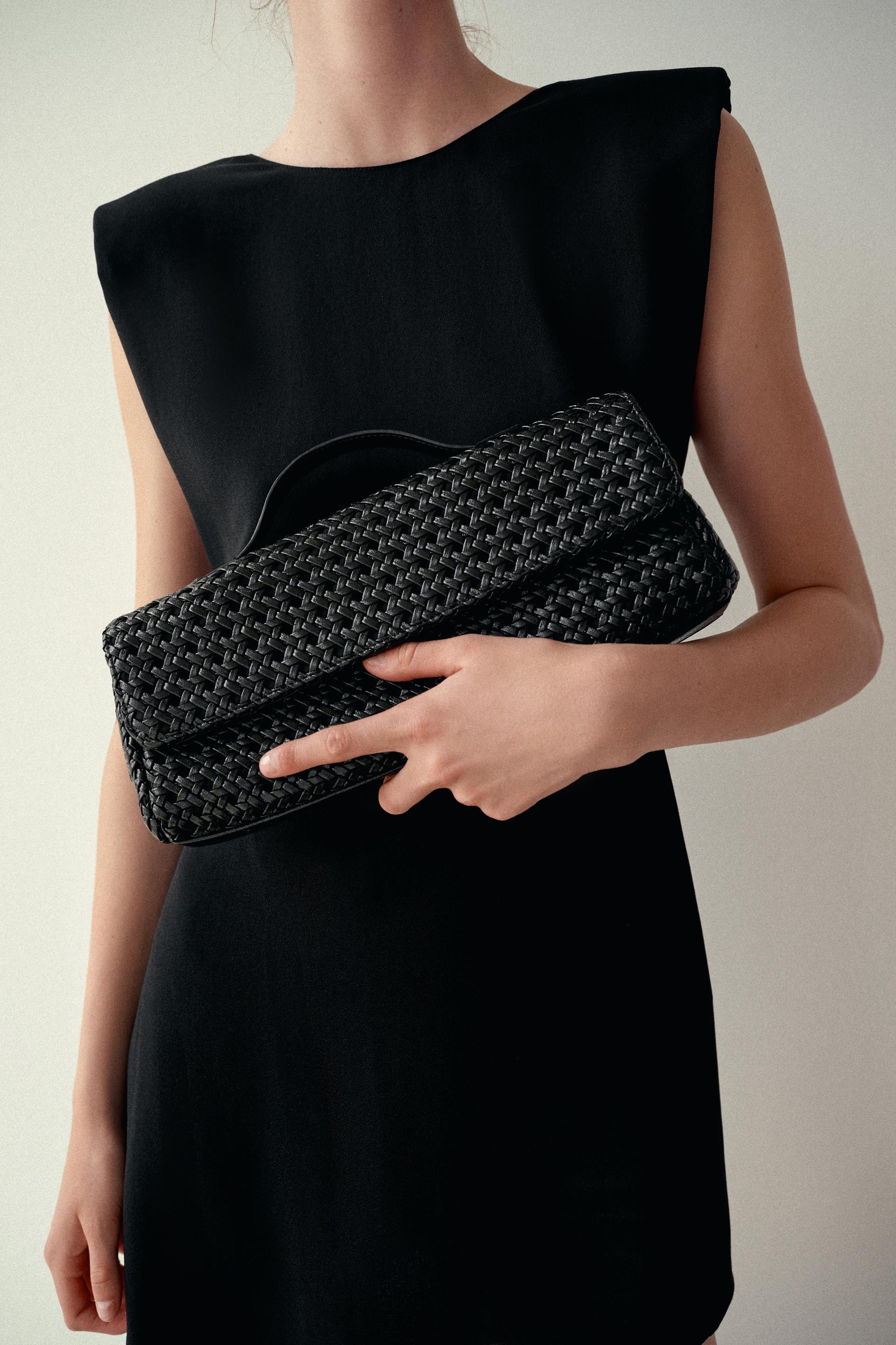 Zara - Woven Envelope Bag - Gold - One Size Only - Woman | Zara US