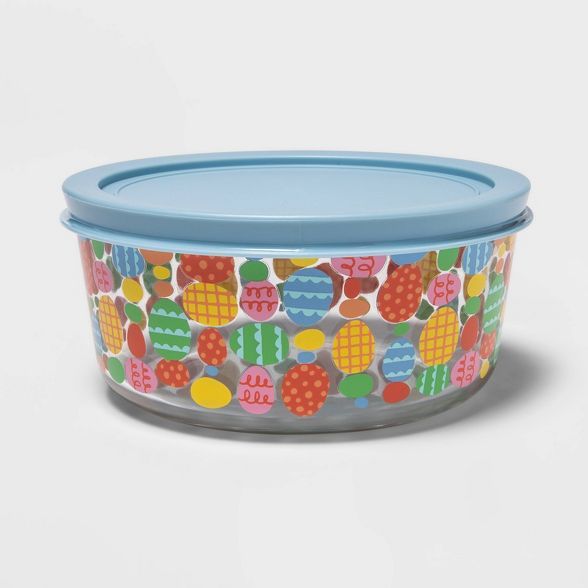 54oz Glass Egg Print Food Storage Container - Spritz™ | Target