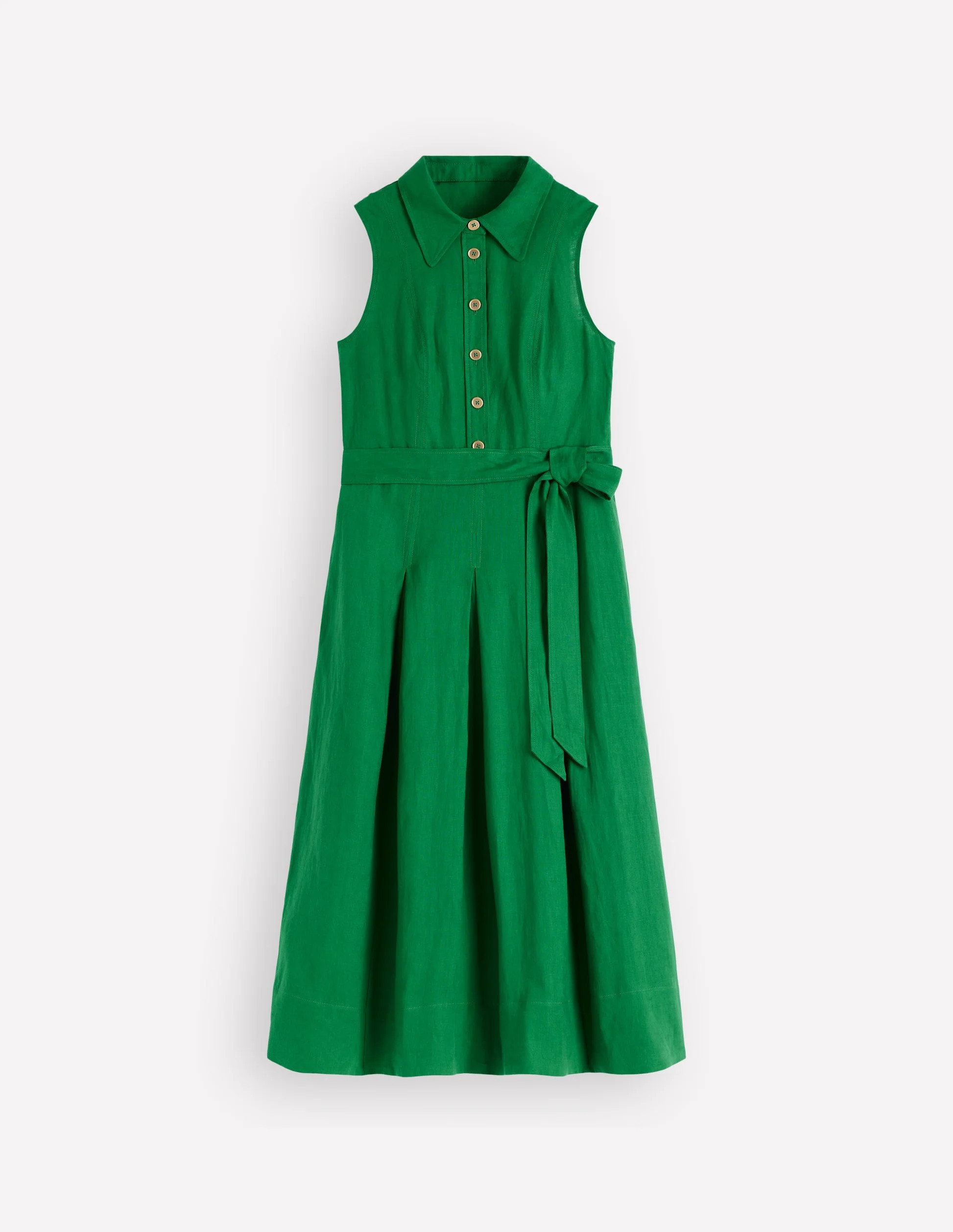 Belinda Linen Shirt Dress-Fresh Green | Boden (US)