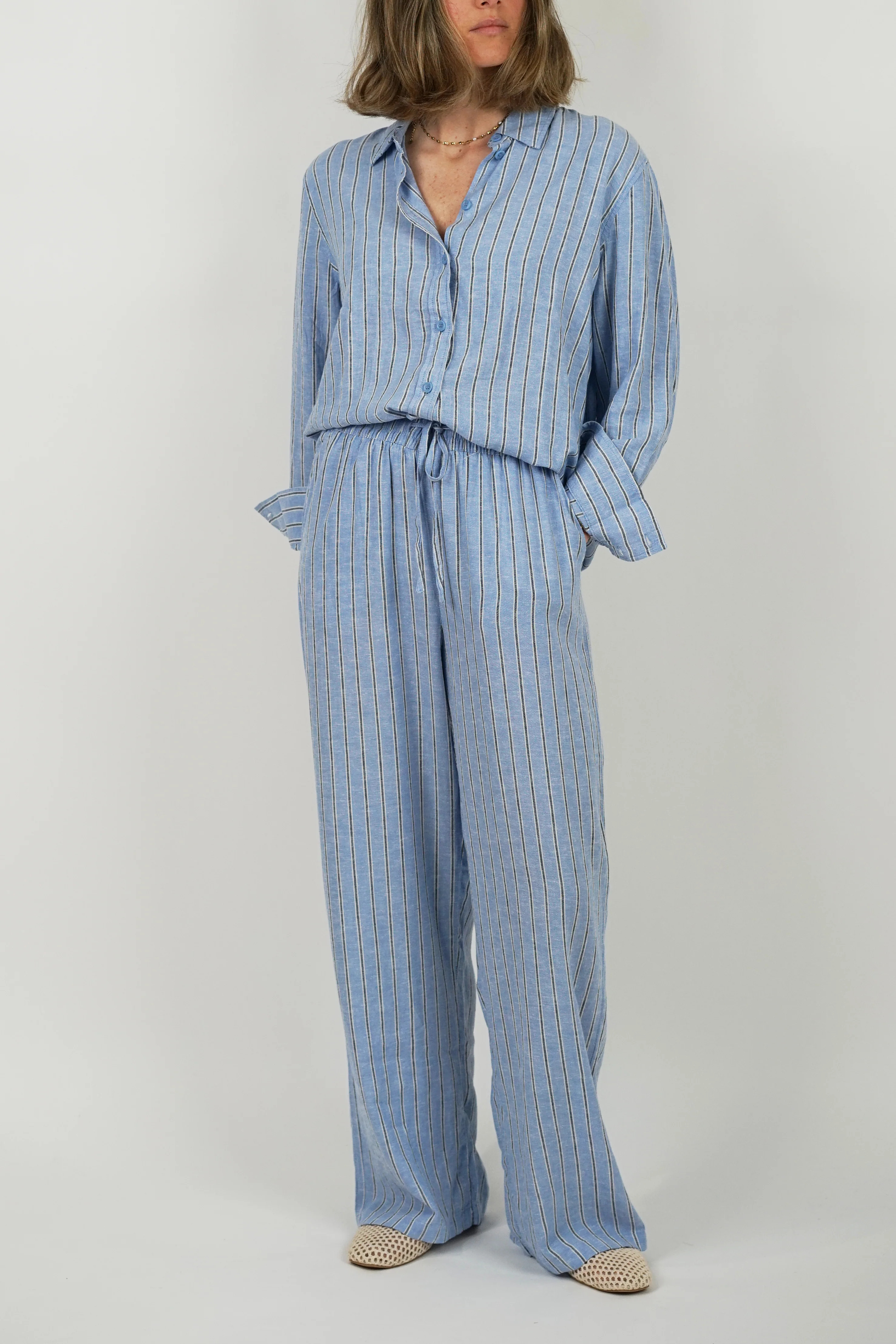 Striped Linen Trousers | The Edit Boutique