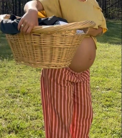 striped pants from homestead chores vlog 💛 @sophiebrissman 

#LTKBump