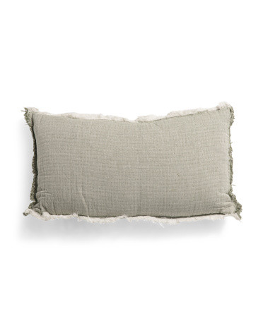 14x24 Gauze Fringe Pillow | TJ Maxx