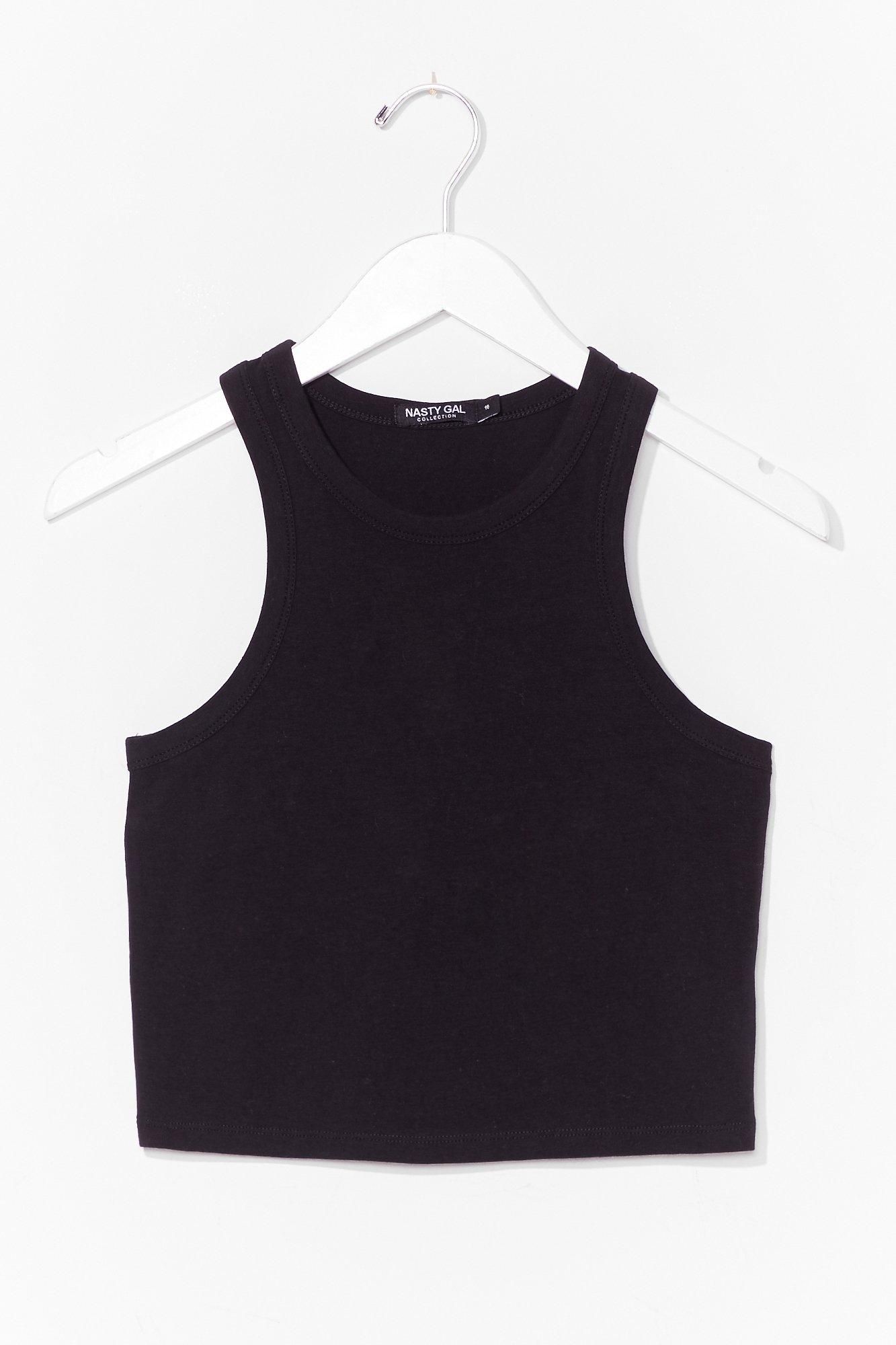 Racer Against Time Crew Neck Cropped Vest | NastyGal (UK, IE)