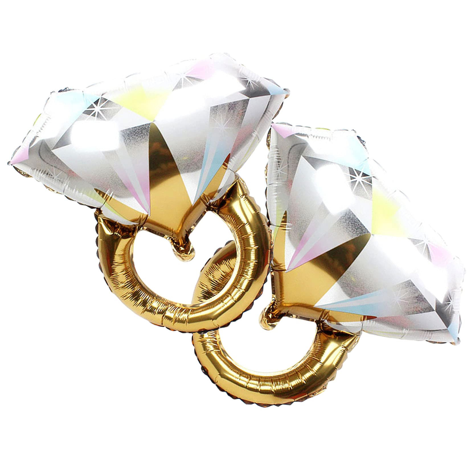 2Pcs Diamond Ring Aluminum Balloon,Wedding Bridal Shower Marriage Engagement Party Supplies | Amazon (US)