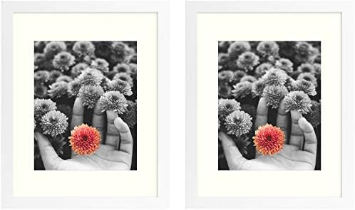 Frametory, 11x14 White Picture Frame - Made to Display Pictures 8x10 Photo with Ivory Color Mat -... | Amazon (US)