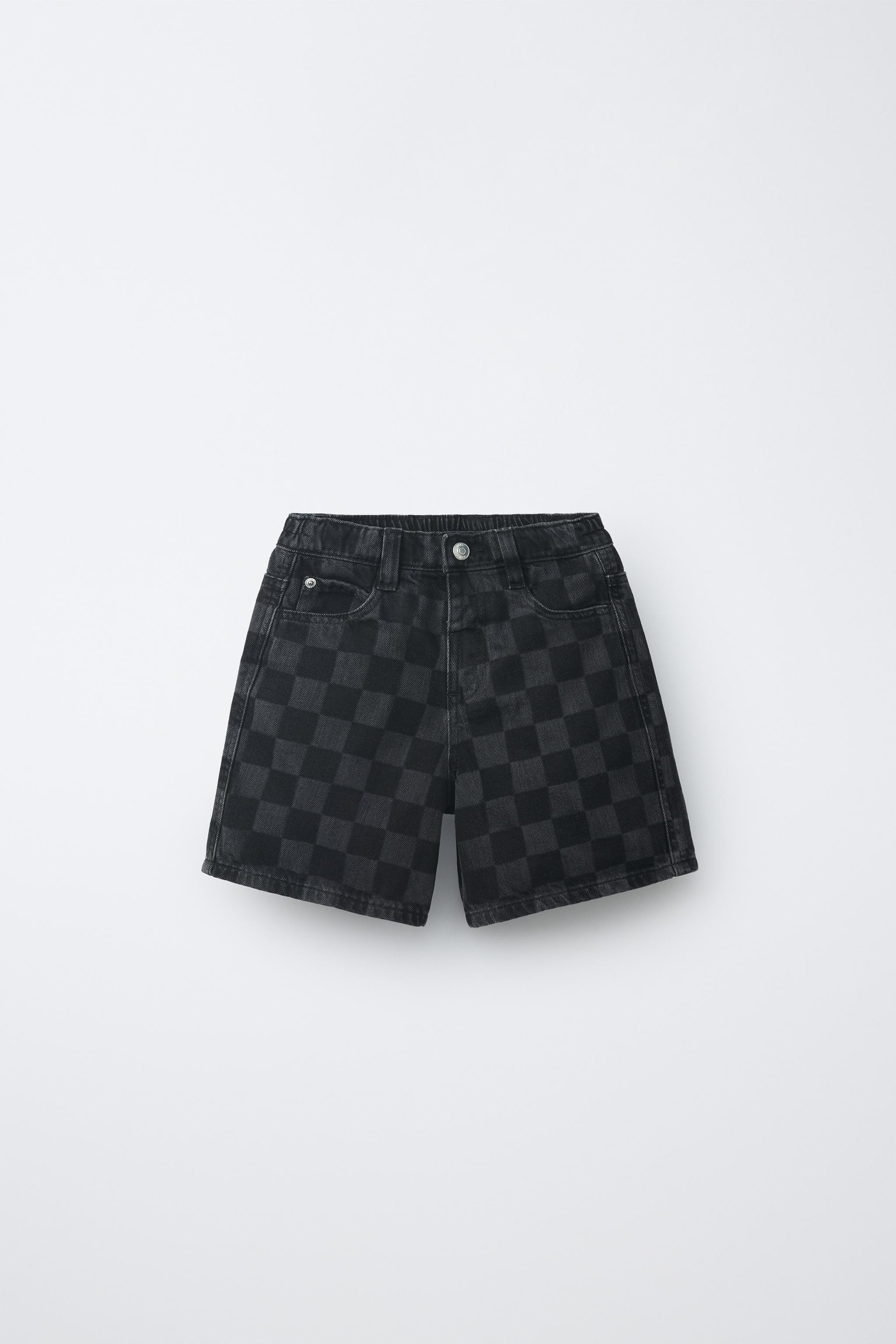 CHECKERBOARD BERMUDA SHORTS | Zara UK