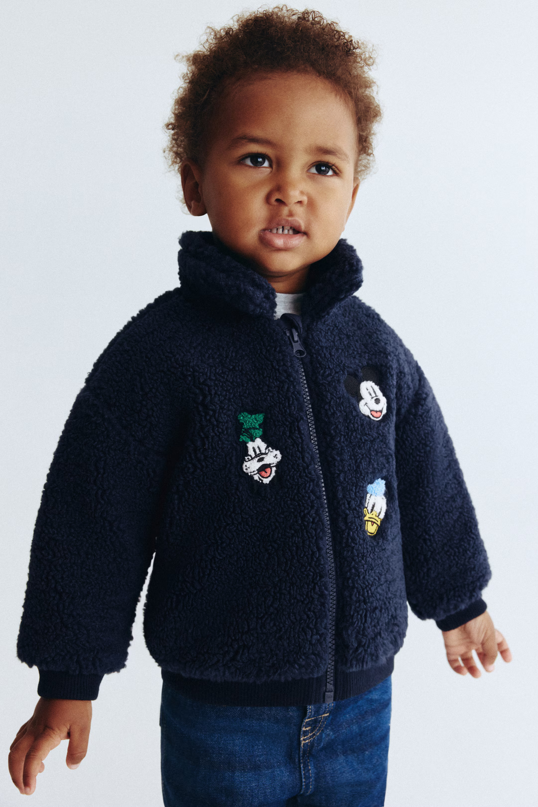 Teddy Fleece Jacket with Embroidered Details | H&M (US + CA)