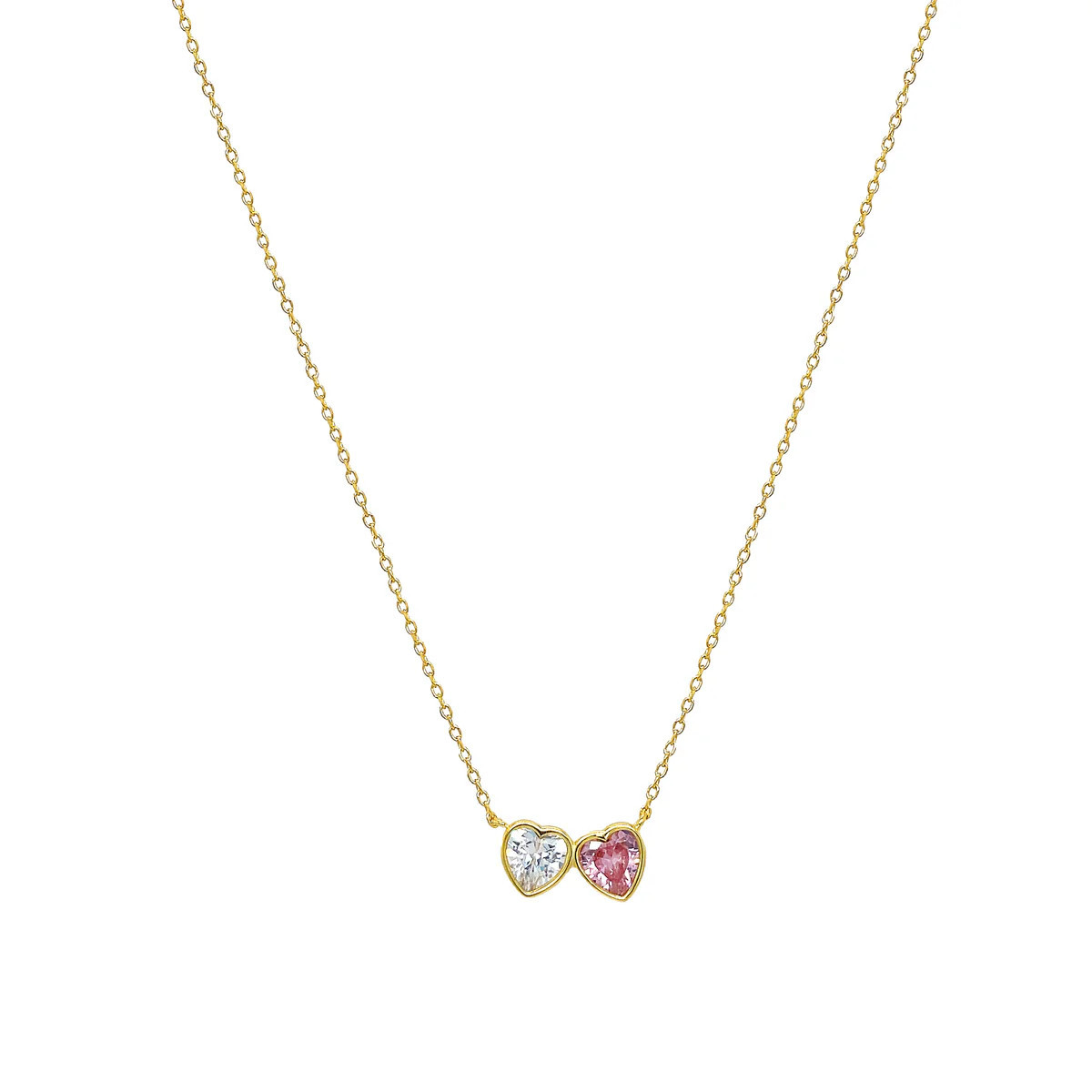 SALE Double Heart Bezel Necklace | Jennifer Miller Jewelry