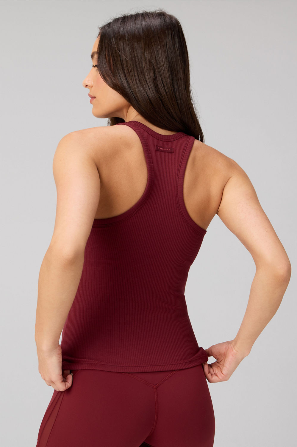 Modal Rib High Neck Built-In Bra Tank | Fabletics
