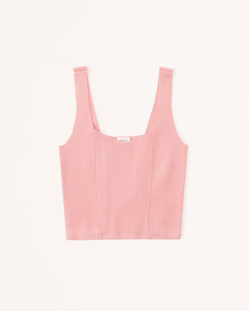 Women's Elevated Knit Soft V-Neck Tank | Women's Tops | Abercrombie.com | Abercrombie & Fitch (US)
