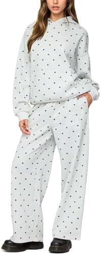 HOCANDY Polka Dot Hoodie and Sweatpants Set for Women | Amazon (US)