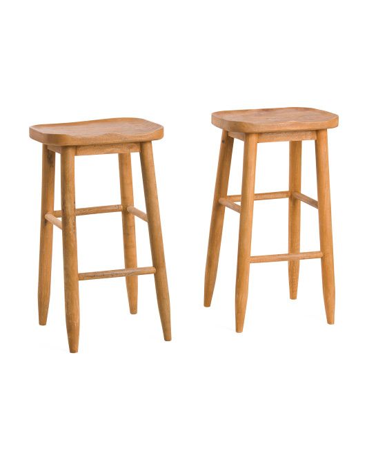 Set Of 2 Wooden Barstools curated on LTK