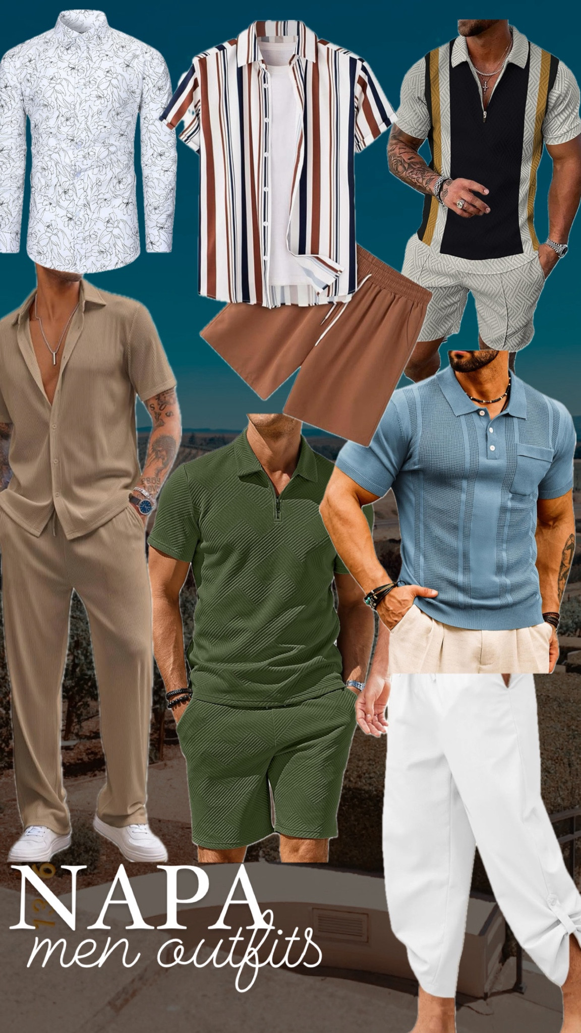 NAPA men outfits 
Nicks Picks with help from his wifey! 

I love helping my hubs with his outfits as he can mix and match within his sets, his style. 

These are perfect for NAPA but any vacation 

All Amazon 

#LTKVacation 
#LTKMen 
#LTKNapa 

#LTKSeasonal #LTKMens #LTKStyleTip