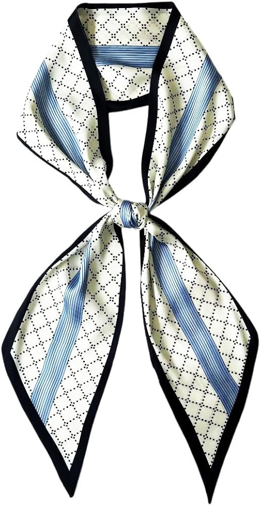 Silk Head Scarf for Hair Fashion Headwrap for Women Lightweight Neck Tie | Amazon (US)