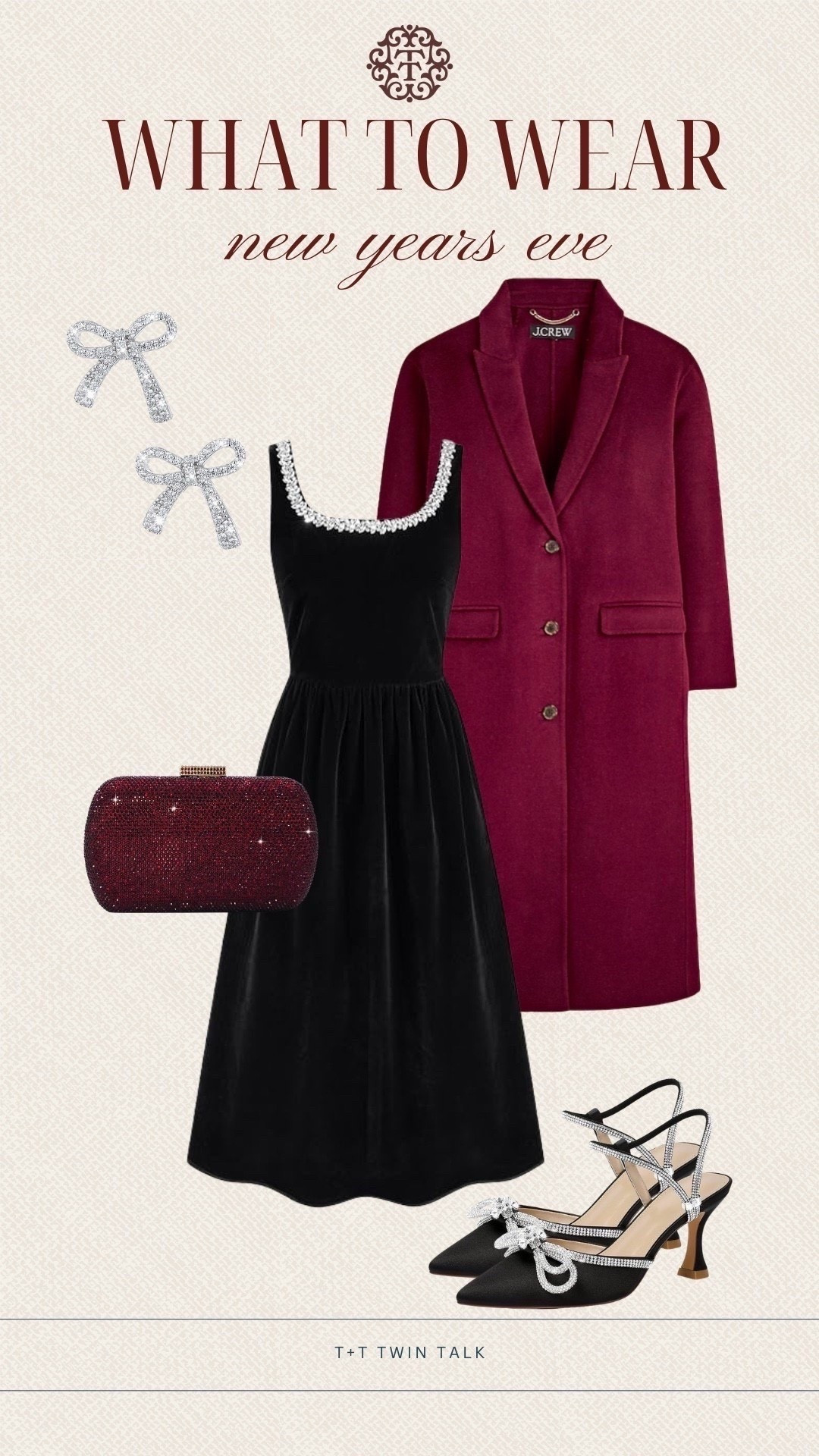 T+T, what to wear to a New Year’s Eve event! We love this black dress from Amazon! We would pair it with the black heels with bow details and silver bow earrings! Layer a J.Crew coat over the top to stay warm and enjoy your New Year’s Eve in style! 

#LTKSeasonal #LTKOver40 #LTKHoliday