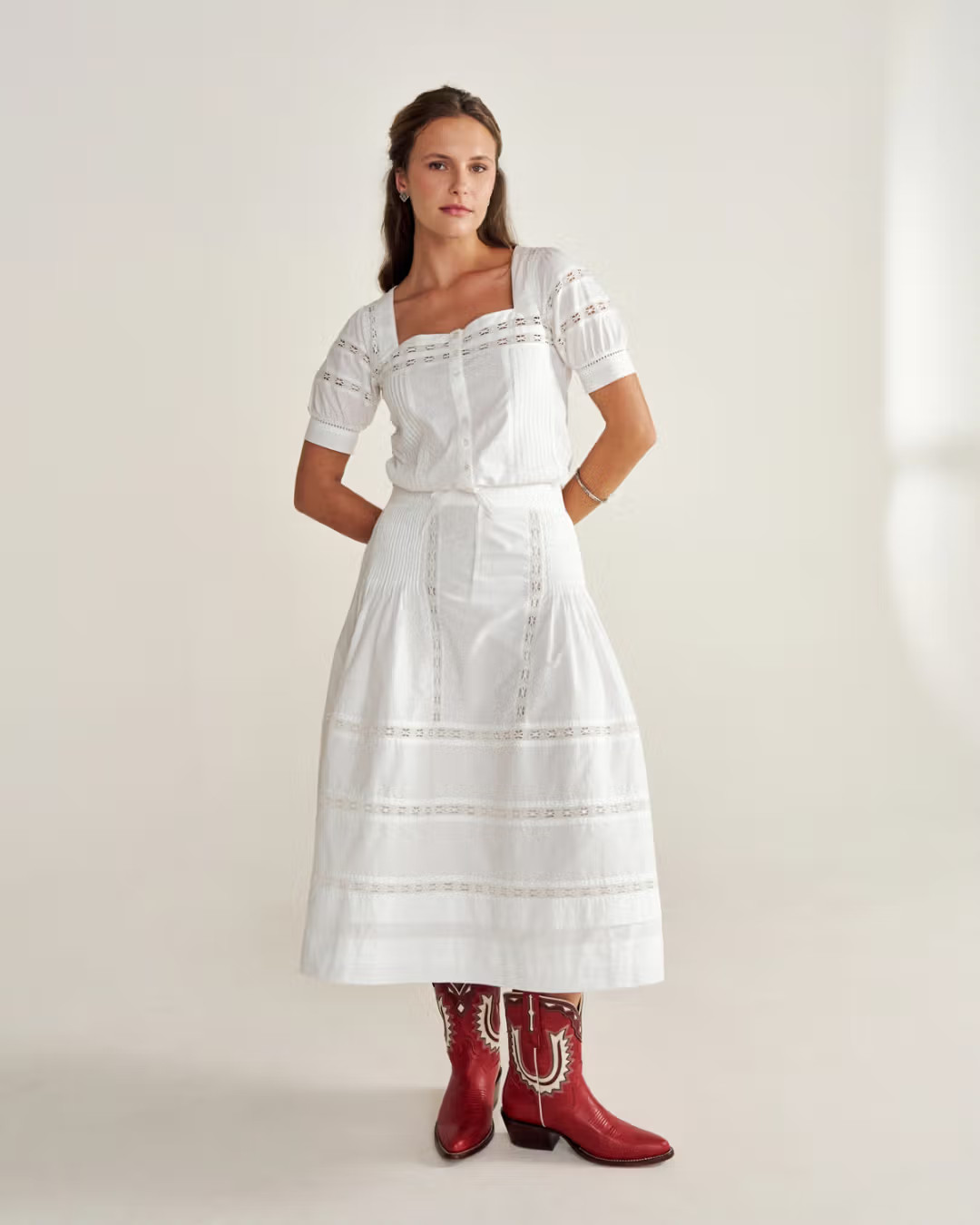 Women's Cotton Poplin Top | Tecovas