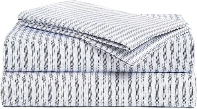 Peru Pima 415 Thread Count Percal Full Sheet Set - 100% Peruvian Pima Cotton, 4 Piece (Flat, Fitt... | Amazon (US)