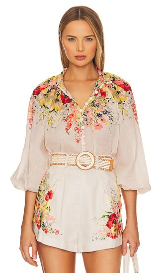 Alight Billow Blouse in Ivory Floral | Revolve Clothing (Global)