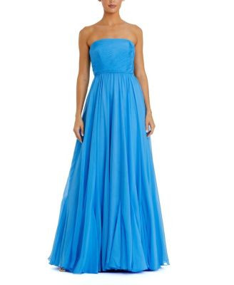 Strapless Chiffon Gown With Braided Belt | Bloomingdale's (US)