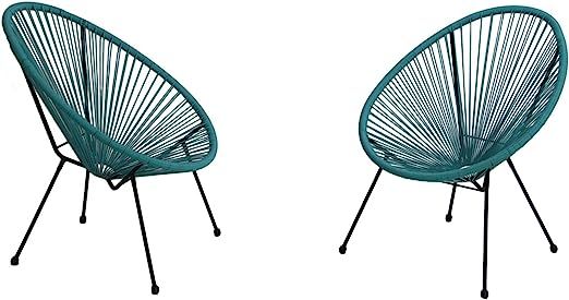 Kingmys Acapulco Patio Chair All-Weather Weave Lounge Chair Patio Sun Oval Chair Indoor Outdoor C... | Amazon (US)